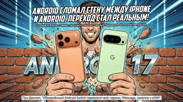 Android сломал стену между iPhone и Android. Переход стал реальным!